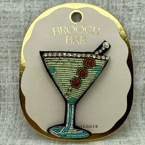 NWT Anthropologie Dirty Martini Beaded Brooch🍸